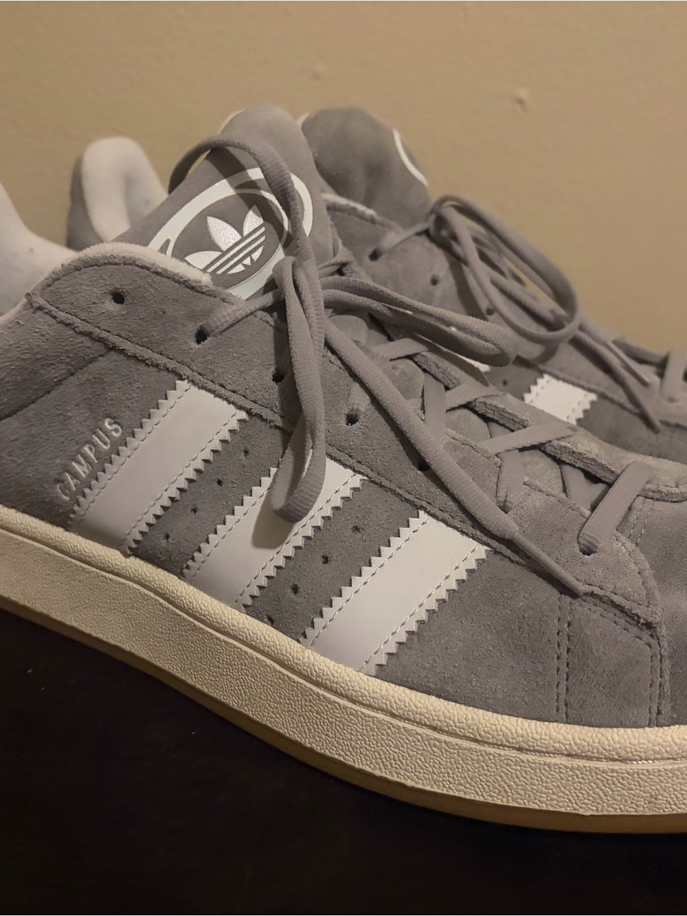 adidas Campus Suede Sneakers in Gray and White